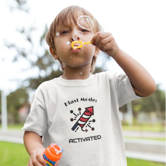 T-shirt met 'Blast Mode Geactiveerd' en patriottis