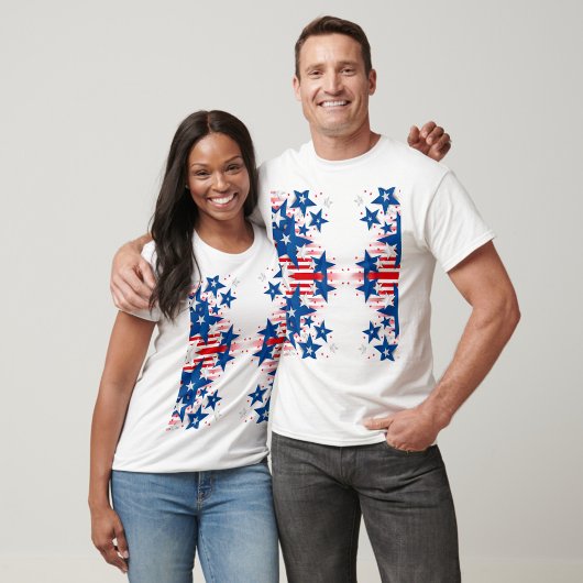 T-shirt met blauwe sterren