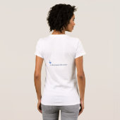 T-shirt met blauwe vlinder voor witte vrouwen, cit (Achterkant volledig)