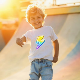 T-shirt met bliksemschicht voor peuter Y2K