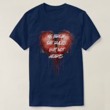 T-shirt met bloedend hart | Breek regels, niet har