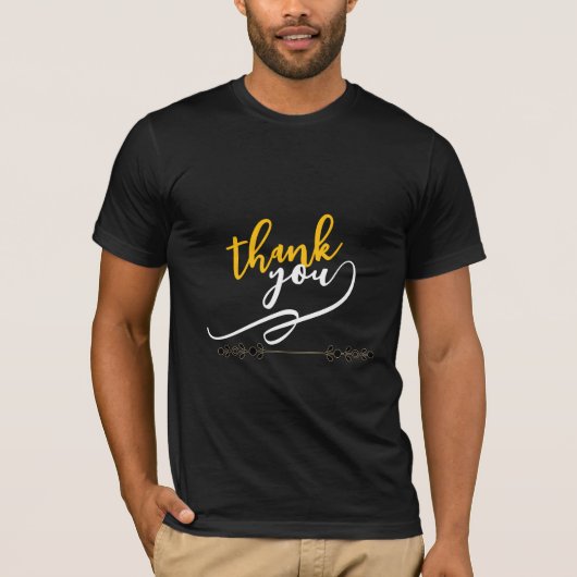 T-Shirt met Bloem Typography 'Dank Je' (Voorkant)