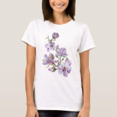 T-shirt met bloemen voor vrouwen (Voorkant)