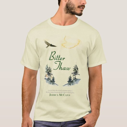 T-shirt met boekcover van Bitter Thaw (Voorkant)