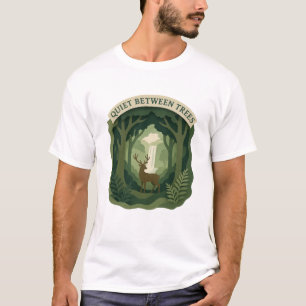 T-Shirt met bogen van bomen in het bos