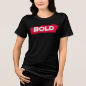 T-shirt met BOLD typografie – Minimalistische rode (Voorkant)