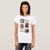 T-shirt met boogframe fotocollage en herdenking (Voorkant volledig)