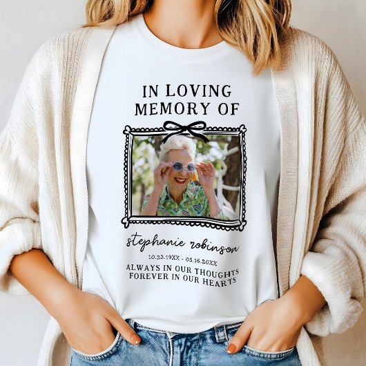 T-shirt met boogframe-herdenkingsframe – Altijd in