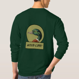 T-shirt met bosgroene kop van de wilde eend met la