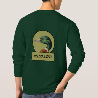 T-shirt met bosgroene kop van de wilde eend met la