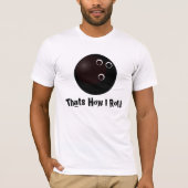 T-shirt met bowlingbal (Voorkant)