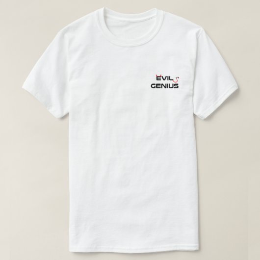 T-shirt met boze genius (Design voorkant)