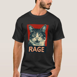 T-shirt met boze kat Funny Cat Graphic Tee