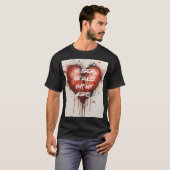 T-shirt met brekende regels (Voorkant volledig)