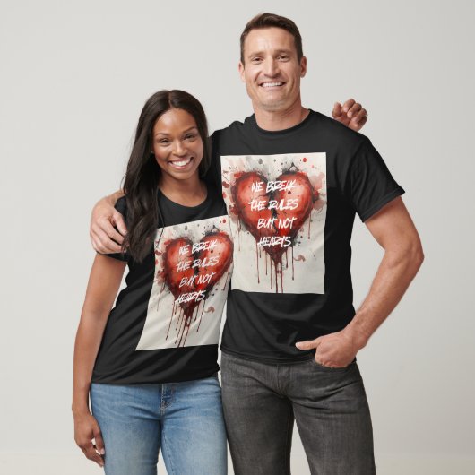 T-shirt met brekende regels (Unisex)