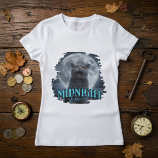 T-shirt met Britse Korthaar Kat die naar de Maan H