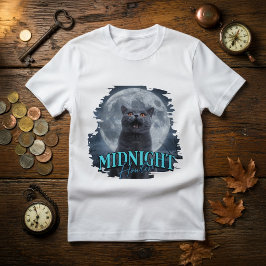 T-shirt met Britse Korthaar Kat die naar de Maan H