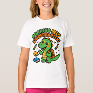 T-shirt met brullende dinosaur voor kleuters