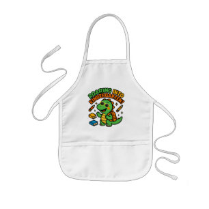T-shirt met brullende dinosaurus voor kleuters kinder schort