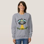T-shirt met buitenaards ruimteschip voor dames (Voorkant volledig)