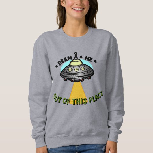 T-shirt met buitenaards ruimteschip voor dames (Voorkant)