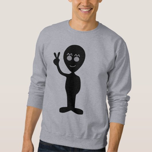 T-shirt met buitenaards vredesteken (Voorkant)