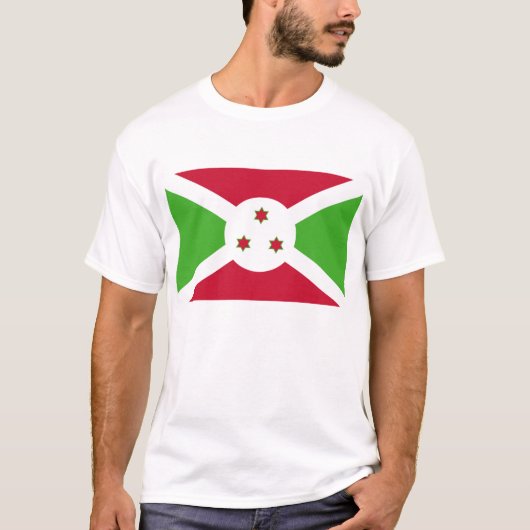 T-Shirt met Burundese vlag (Voorkant)