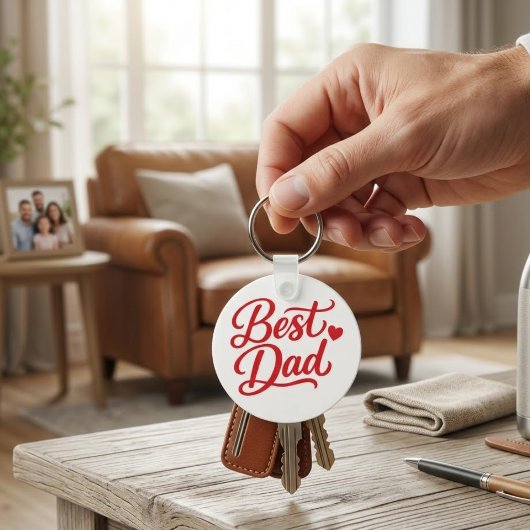 T-shirt met cadeau voor beste vader ooit sleutelhanger