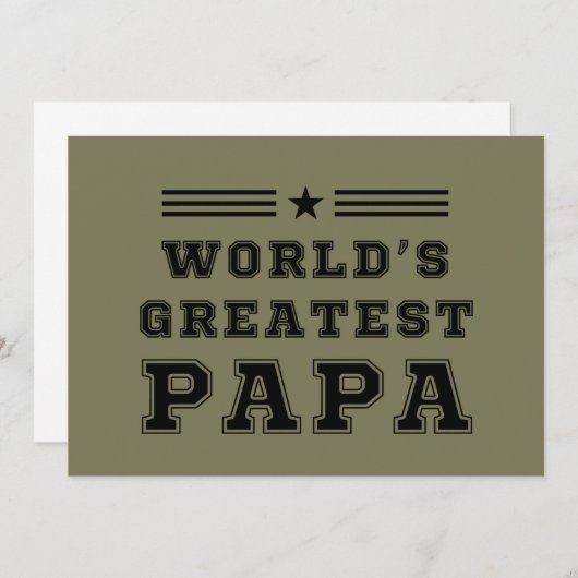 T-Shirt met cadeau voor papa op Vaderdag: Werelds  Kaart (Voorkant / Achterkant)