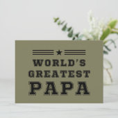 T-Shirt met cadeau voor papa: Werelds Beste Papa F Kaart (Staand voorkant)