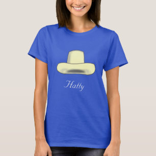 T-shirt met cartoon afbeelding van een hoed & bewe