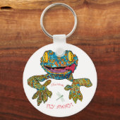 T-shirt met cartoon hagedis sleutelhanger (Voorkant)