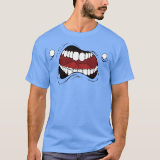 T-shirt met cartoon mond: "monstermond"