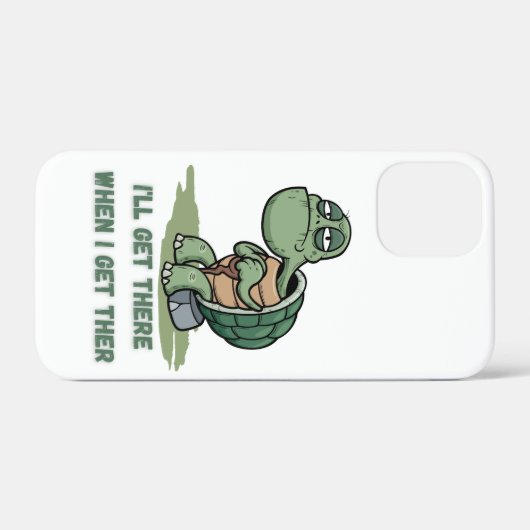 T-shirt met cartoon schildpad Case-Mate iPhone case (Achterkant (horizontaal))