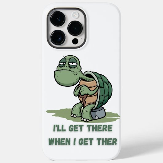 T-shirt met cartoon schildpad Case-Mate iPhone case (Achterkant)