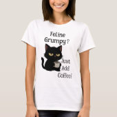 T-shirt met chagrijnige kat (Voorkant)