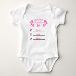 T-shirt met checklist voor kleine zus