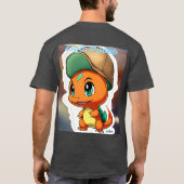 T-shirt met chibi-stijl Charmander met heldere gr (Achterkant)