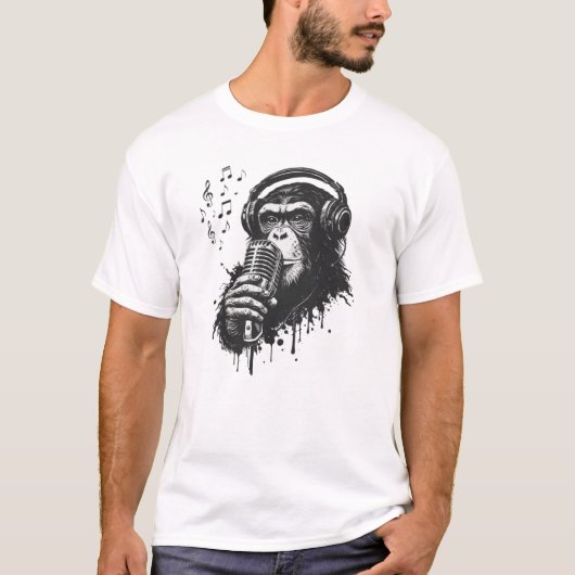 T-shirt met chimpanseeziel (Voorkant)