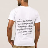 T-shirt met Chocolate Lab en quote. (Achterkant)