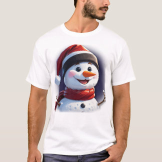 T-shirt met Christmas Snowman