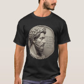 T-shirt met citat van Marcus Aurelius over stoïcis (Voorkant)
