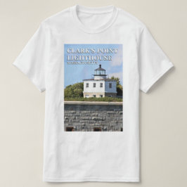 T-shirt met Clark's Point Lighthouse, Massachusett