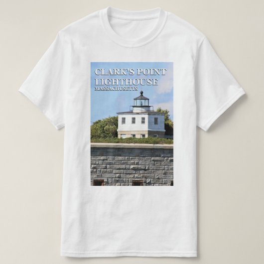 T-shirt met Clark's Point Lighthouse, Massachusett (Design voorkant)