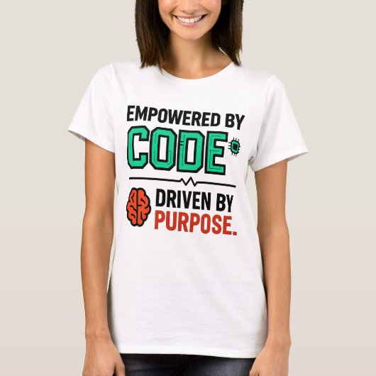 T-shirt met Code en Doel (Voorkant)