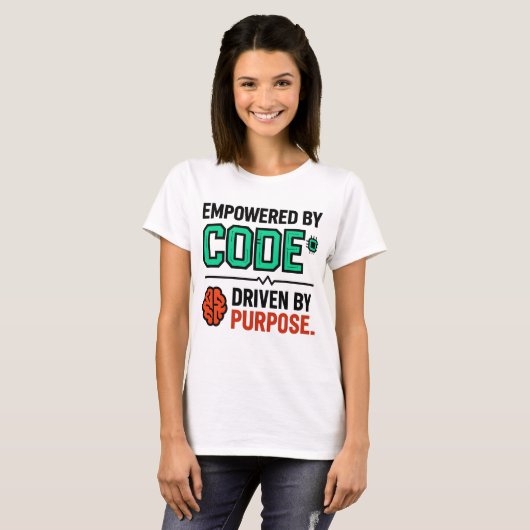 T-shirt met Code en Doel (Voorkant volledig)