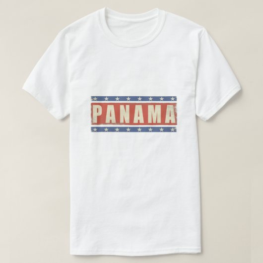 T-shirt met Cool Panama-vlag afdrukken (Design voorkant)