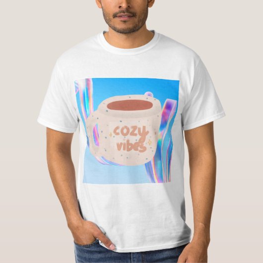 T-shirt met cozy vibes grafisch ontwerp (Voorkant)