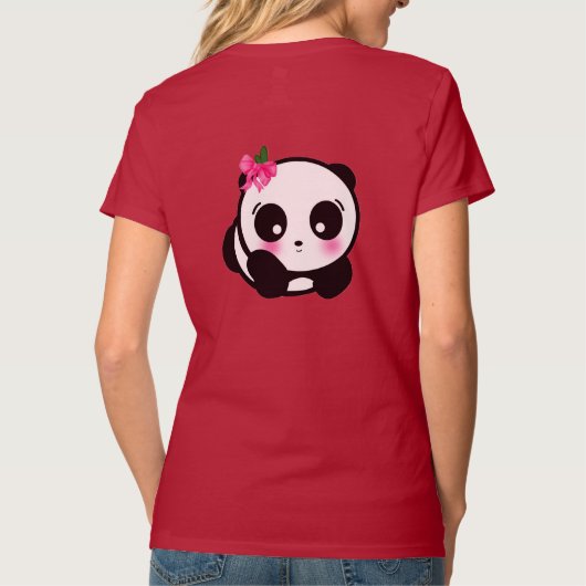 T-shirt met cute panda-ontwerp (Achterkant)