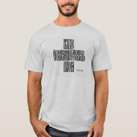 T-shirt met cyrillisch russisch alfabet kalligrafi